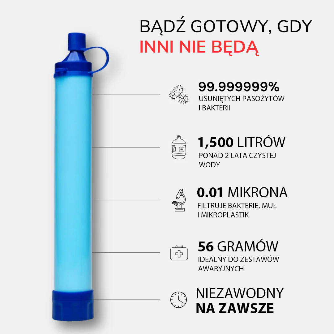 Słomka Filtrująca Wodę HYDRO-X1